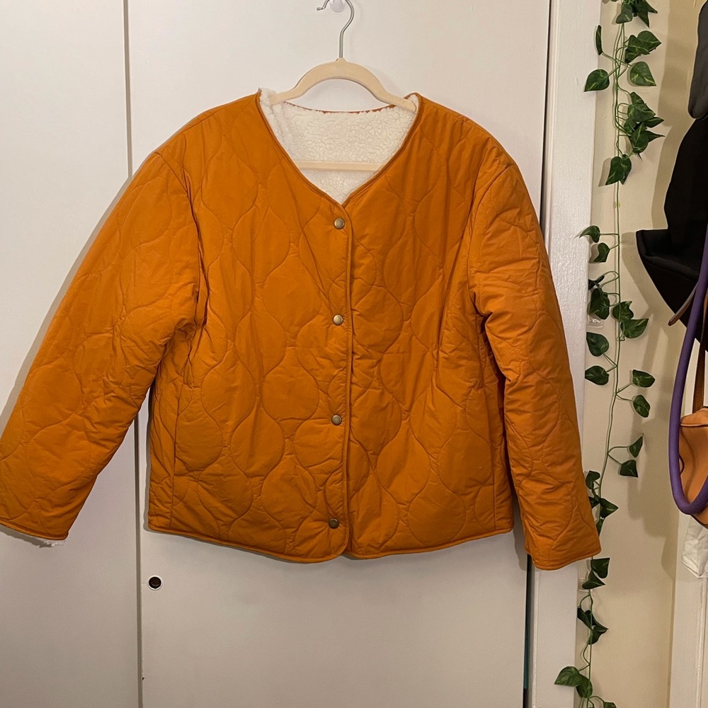 Reversible Yellow Size M Jacket %100 Polyester. New** No tag